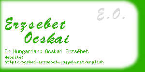 erzsebet ocskai business card